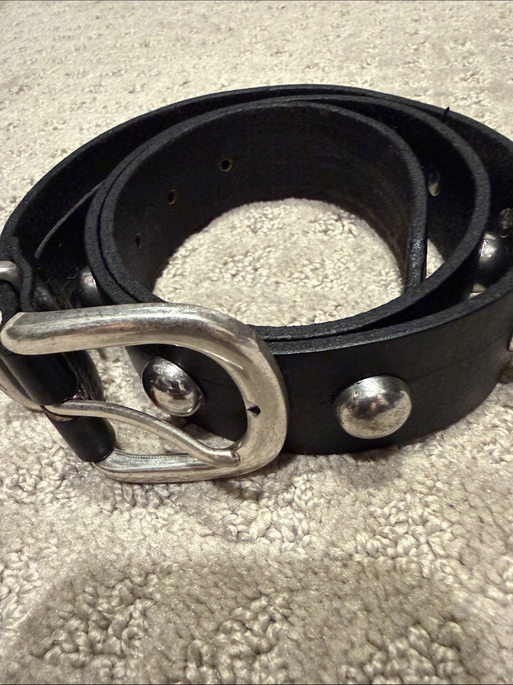 Free People Black Studded Leather Belt sizs xs/s